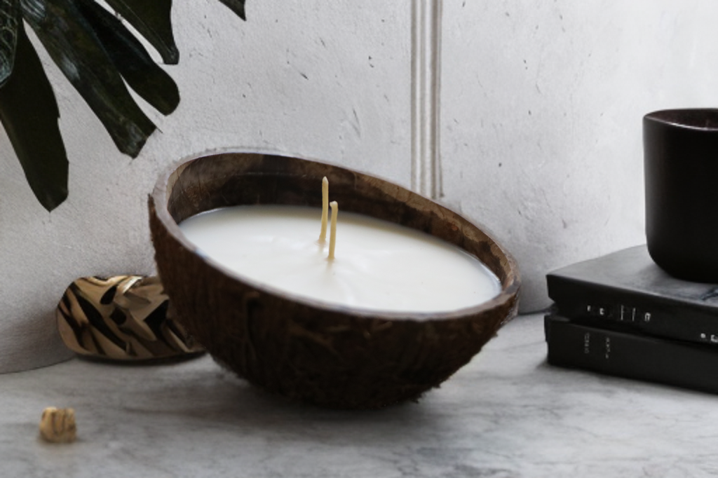Organic Coconut Shell Calming Candle